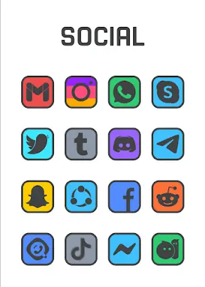 Square Dark - Icon Pack screenshot 5