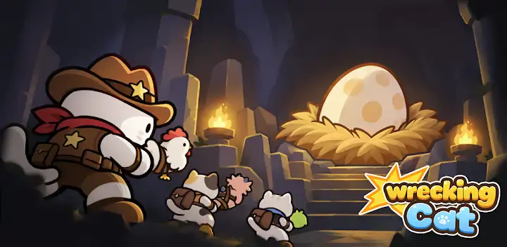 Wrecking Cat: Idle RPG — Android game banner