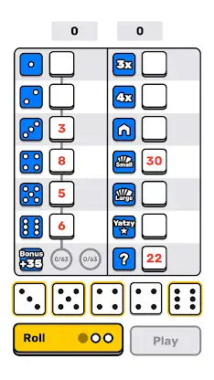 Yatzy screenshot 2