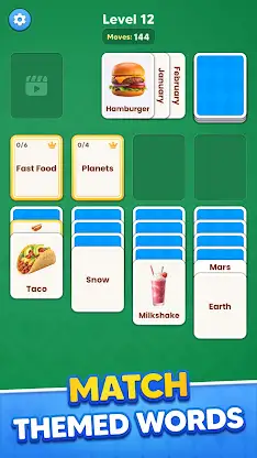 Word Sort Solitaire screenshot 1