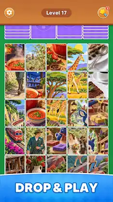 Jigsaw solitaire: drop card screenshot 1