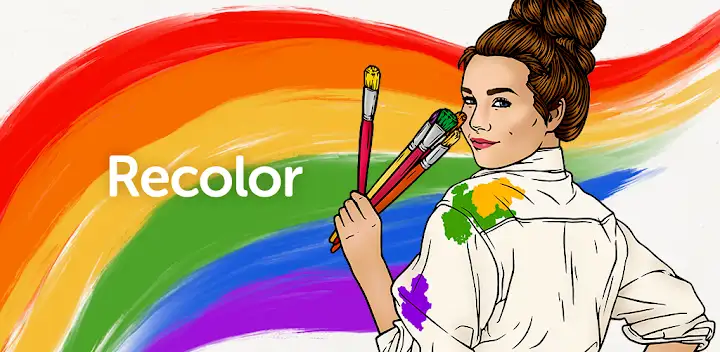 Recolor - Art Coloring Pages — Android app banner