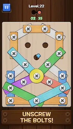 Unbolt it! : Wood Nuts Puzzle screenshot 1