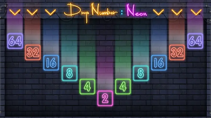 Drop Number : Neon 2048 screenshot 1