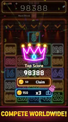 Drop Number : Neon 2048 screenshot 6