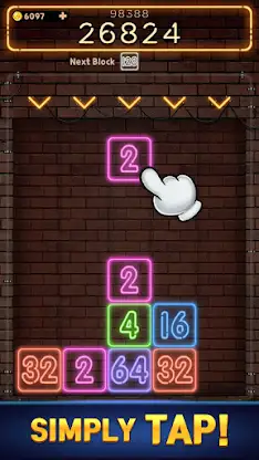 Drop Number : Neon 2048 screenshot 3