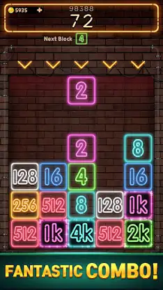 Drop Number : Neon 2048 screenshot 5