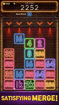 Drop Number : Neon 2048 screenshot 4