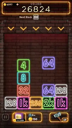 Drop Number : Neon 2048 screenshot 8