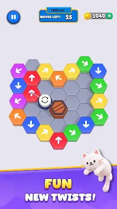 Drop The Tile: Cat Hexa Puzzle screenshot 2