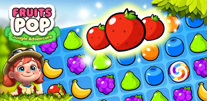 Fruits POP : Match 3 Puzzle — Android game banner