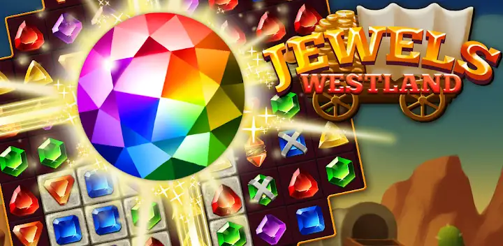 Jewels Westland: Match3 Puzzle — Android game banner