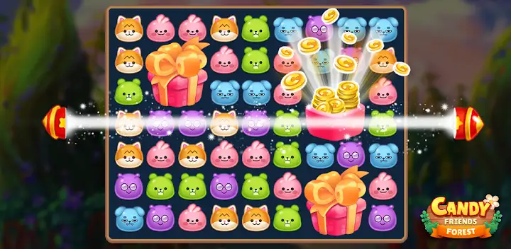 Candy Friends Forest : Match-3 — Android game banner