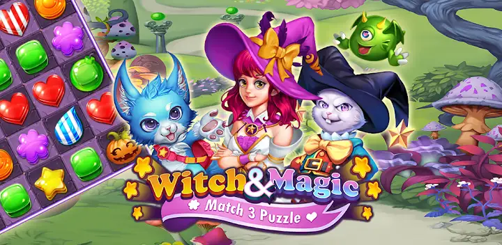 Witch N Magic: Match 3 Puzzle — Android game banner