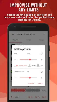 Backing Tracks Guitar Jam Play screenshot 2