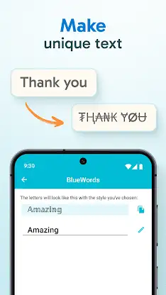 Blue Words, Stylish Fonts text screenshot 5