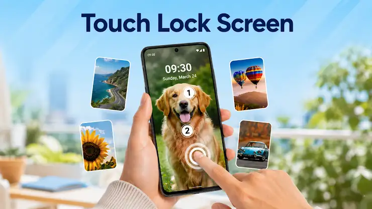 Touch Lock Screen Touch Photo screenshot 1