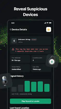 Detector: Tracker, Camera, Mic screenshot 1