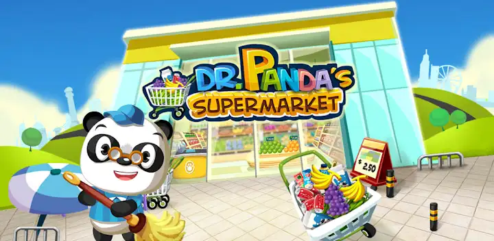 Dr. Panda Supermarket — Android game banner
