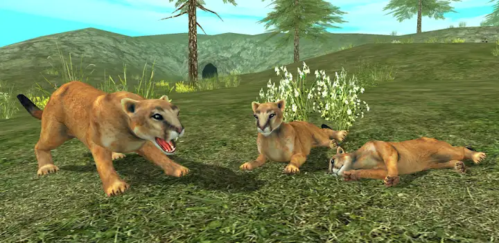 Wild Cougar Sim 3D — Android game banner