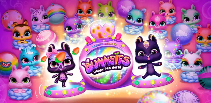 Bunnsies - Happy Pet World — Android game banner