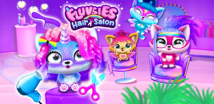 Fluvsies Hair Salon — Android game banner