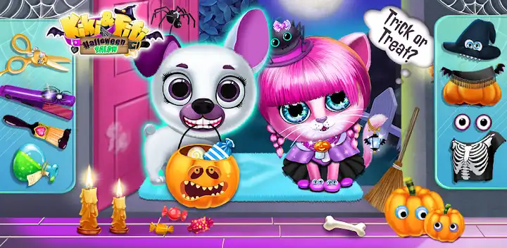 Kiki & Fifi Halloween Salon — Android game banner