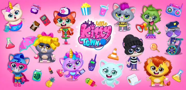 Little Kitty Town - Cat World — Android game banner