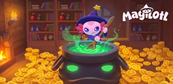 MagiLotl: Idle Wizard Tycoon — Android game banner