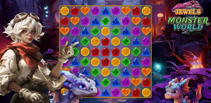 Jewel Monster World — Android game banner