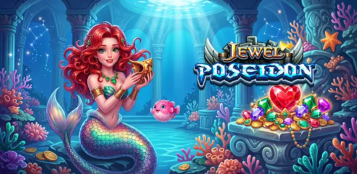 Jewel Poseidon : Jewel Match 3 — Android game banner