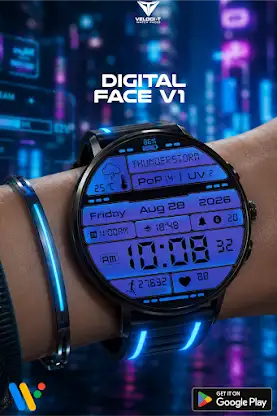 Digital Face V1 Watch Face screenshot 7