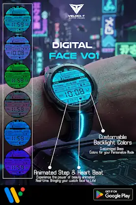 Digital Face V1 Watch Face screenshot 2