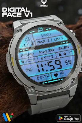 Digital Face V1 Watch Face screenshot 1