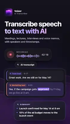 Voiser: Speech to Text & STT screenshot 1