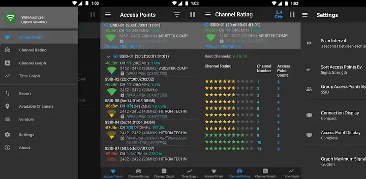 WiFi Analyzer (open-source) — Android app banner