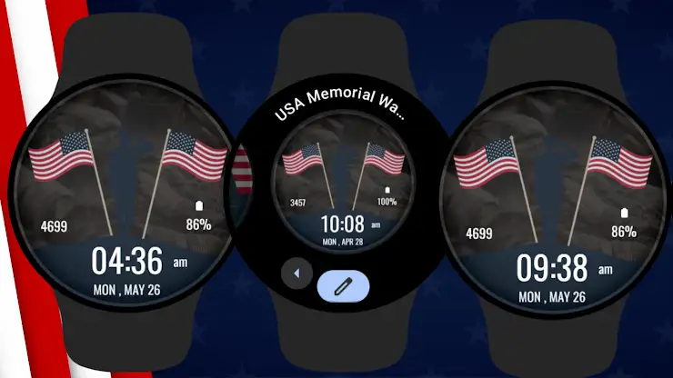 USA Memorial Watch Face screenshot 4