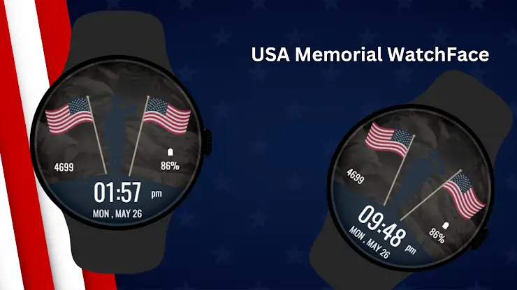 USA Memorial Watch Face screenshot 2