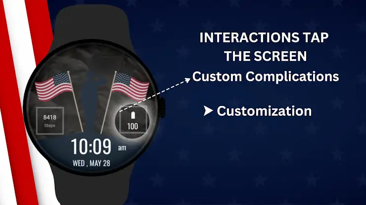 USA Memorial Watch Face screenshot 5