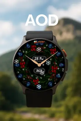 Christmas wreath Watch Face screenshot 8
