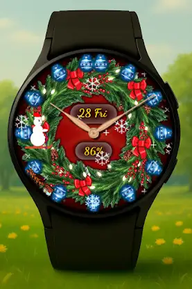 Christmas wreath Watch Face screenshot 4