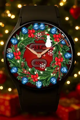 Christmas wreath Watch Face screenshot 1