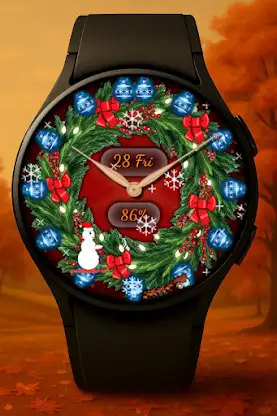 Christmas wreath Watch Face screenshot 3