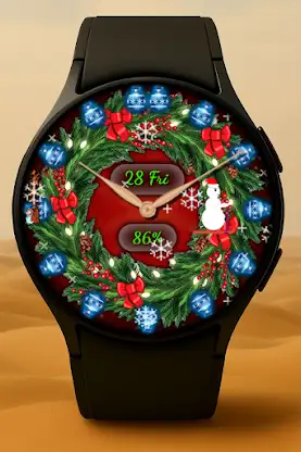 Christmas wreath Watch Face screenshot 5