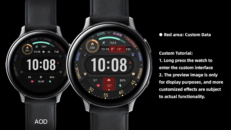 Colored Arc Text ZKin Watch screenshot 4