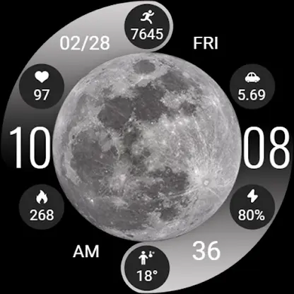 ZKin Watch Face Lunar Widget screenshot 7