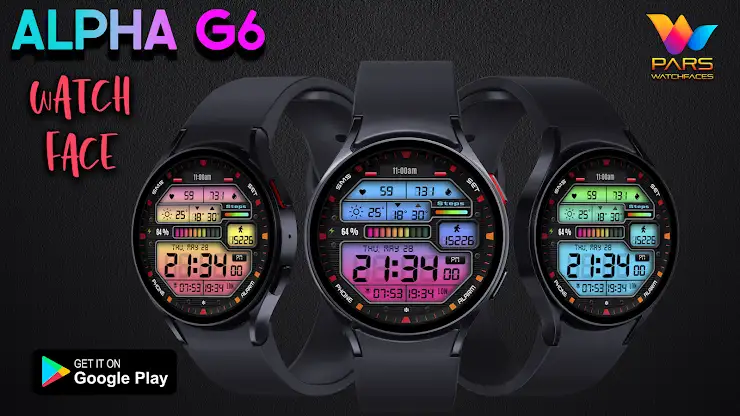 Alpha G6 Digital Watch Face screenshot 2