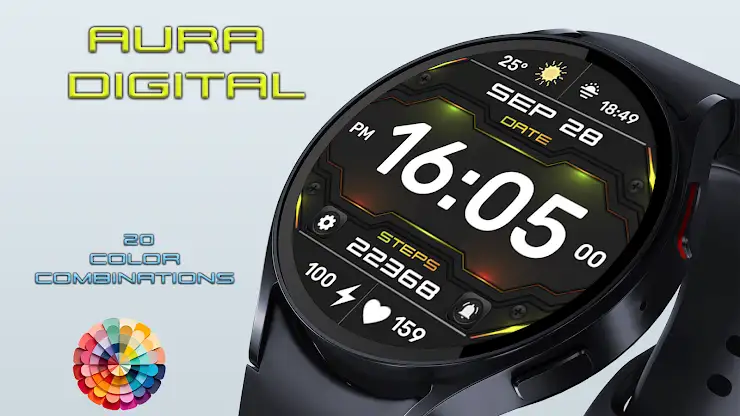 Aura Digital Watch Face screenshot 3
