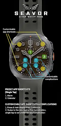 BLZ SEAVOR - Diver Watch Face screenshot 4