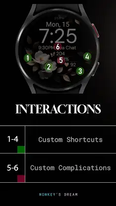 Bronze Flowers watch face screenshot 8